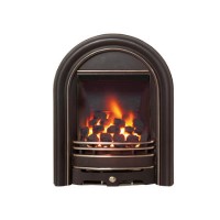 Be Modern Abbey Slimline 120mm Gas Fire in Black Highlight