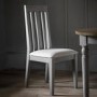 Pair of Grey Dining Chairs with Fabric Seat - Caspian House