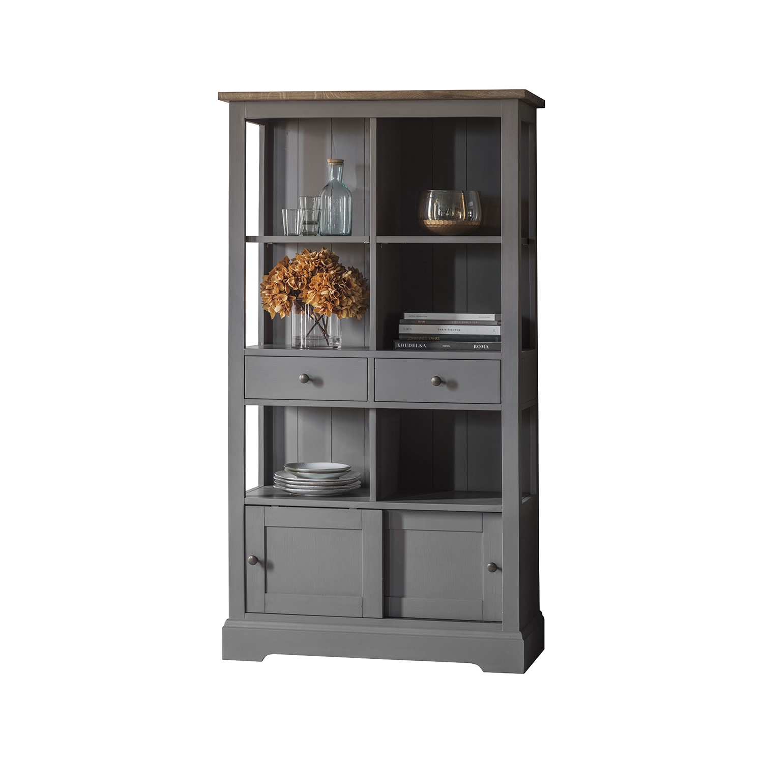 Read more about Grey painted solid wood display cabinet caspian house