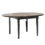 Grey and Oak Farmhouse Round Extendable Dining Table - Seats 4-6