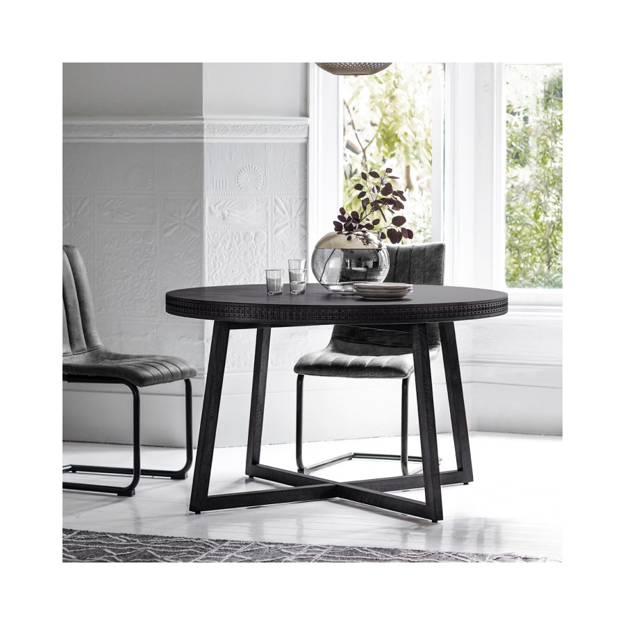 Round Solid Wood Dining Table - Caspian House