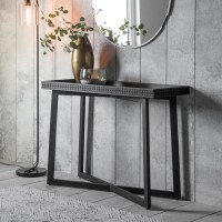Dark Solid Wood Console Table - Caspian House