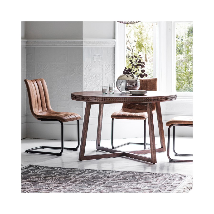 Gallery Boho Retreat Solid Wood Round Dining Table