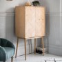 Gallery Milano Solid Oak Drinks Cabinet with Light Wood Chevron Finish