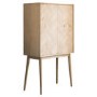 Gallery Milano Solid Oak Drinks Cabinet with Light Wood Chevron Finish