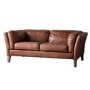 Brown Vintage Leather 2 Seater Sofa - Caspian House