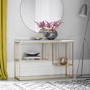 Pippard Mirrored Console Table in Champagne- Caspian House