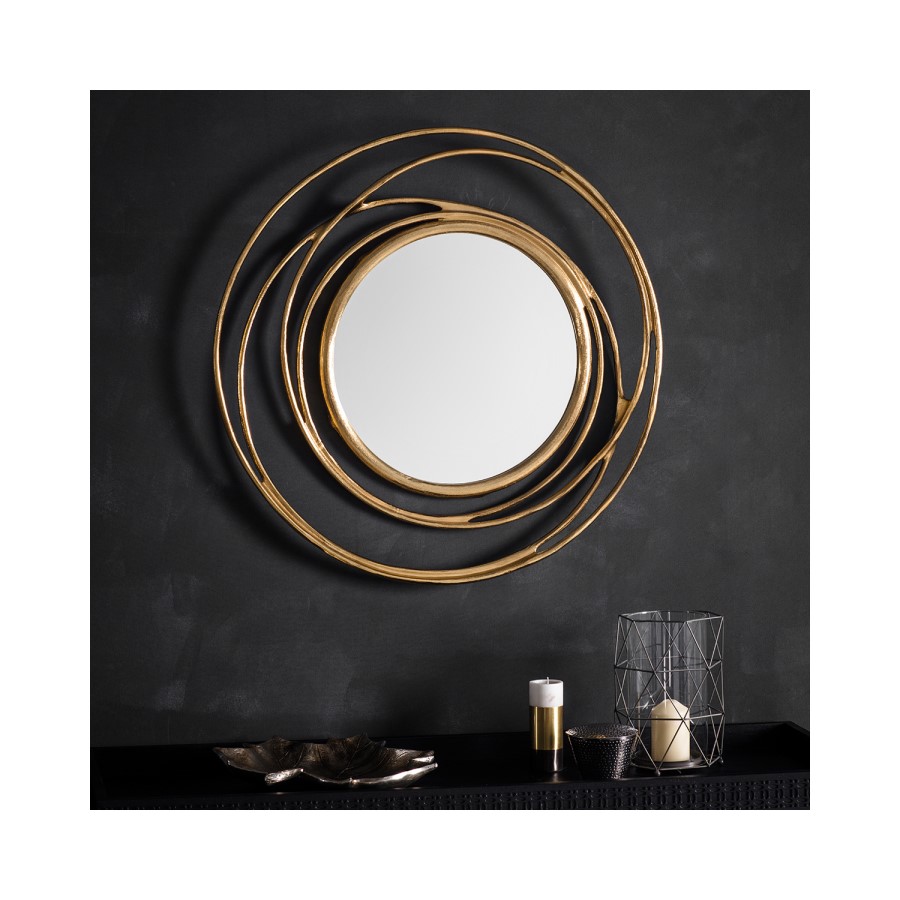 Round Gold Mirror - Caspian House