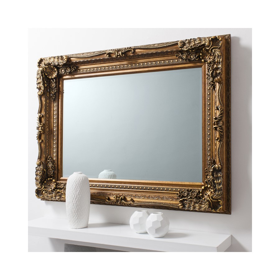 Carved Louis Gold Wall Mirror - Caspian House