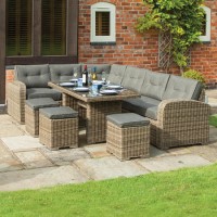 Rowlinson Thornbury 6 Piece Grey Rattan Corner Dining Set