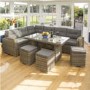 Rowlinson Thornbury 6 Piece Grey Rattan Corner Dining Set