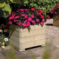 Rowlinson Marberry Wooden Square Planter Rowlinson Marberry Wooden Square Planter