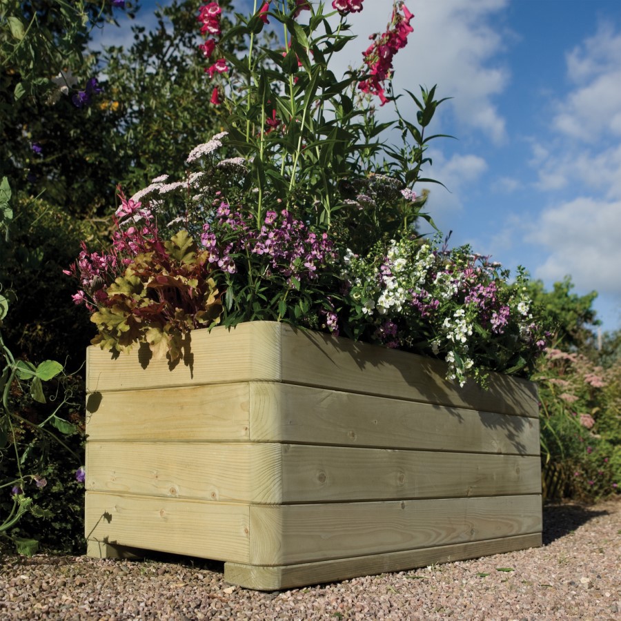 Rowlinson Marberry Wooden Rectangular Planter