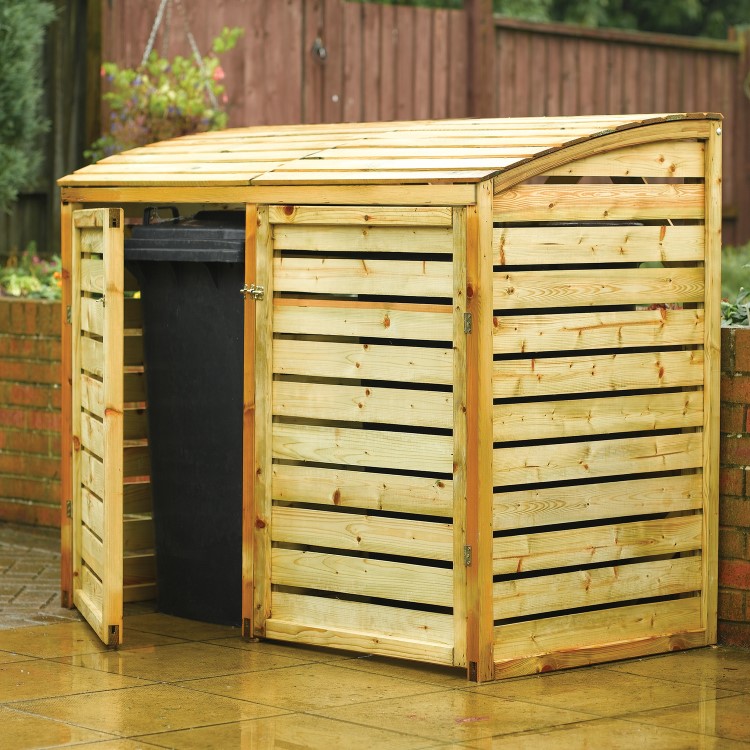 Rowlinson Wooden Double Bin Store