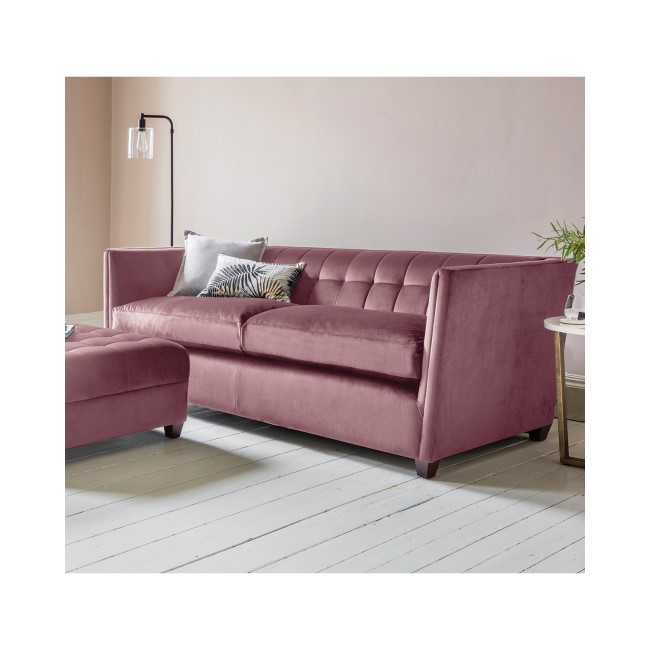 Gallery London Luxury Velvet 3 Seater Sofa - Rosewood Pink