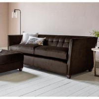 Gallery London 3 Seater Sofa in Espresso Brown Velvet Fabric 