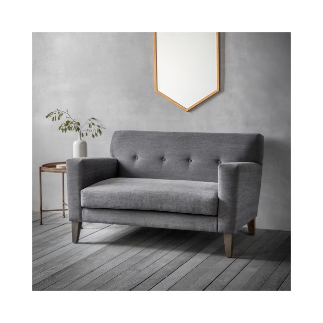Gallery Shoreditch 2 Seater Sofa in Ranch Graphite Grey Fabric 