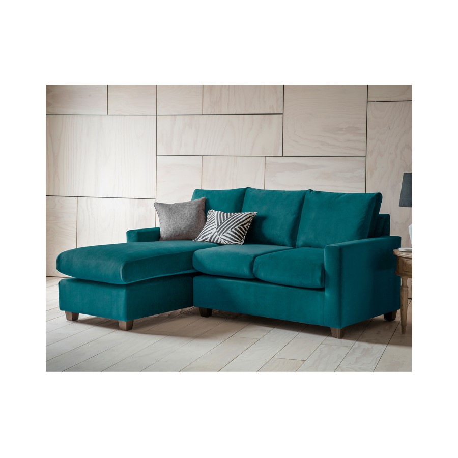 Gallery Stratford RH Chaise Sofa in Brussels Petrol