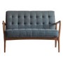 GRADE A1 - Gallery Humber Fabric Grey 2 Seater Sofa - Tufted Detailing