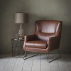 Gallery Brown Vintage Leather Classic Armchair - Camberley 