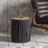Gallery Denshaw Round Drum Style Wooden Side Table
