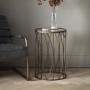 Gallery Highgate Side Table with Antique Glass Top and Metal Base