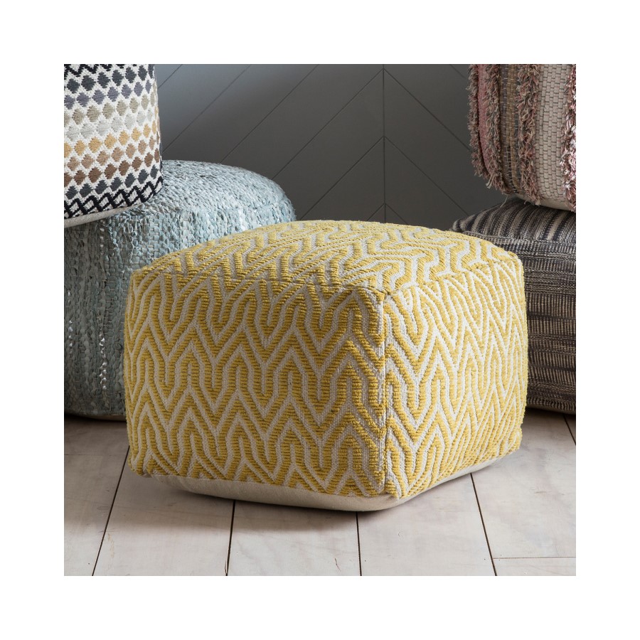 GRADE A1 - Gallery Stromstad Pouffe Ochre