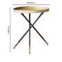 Gold Round Side Table with Metal Legs - Caspian House