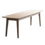 Solid Oak Light Wood Chevron Style Dining Bench - Milano - Caspian House
