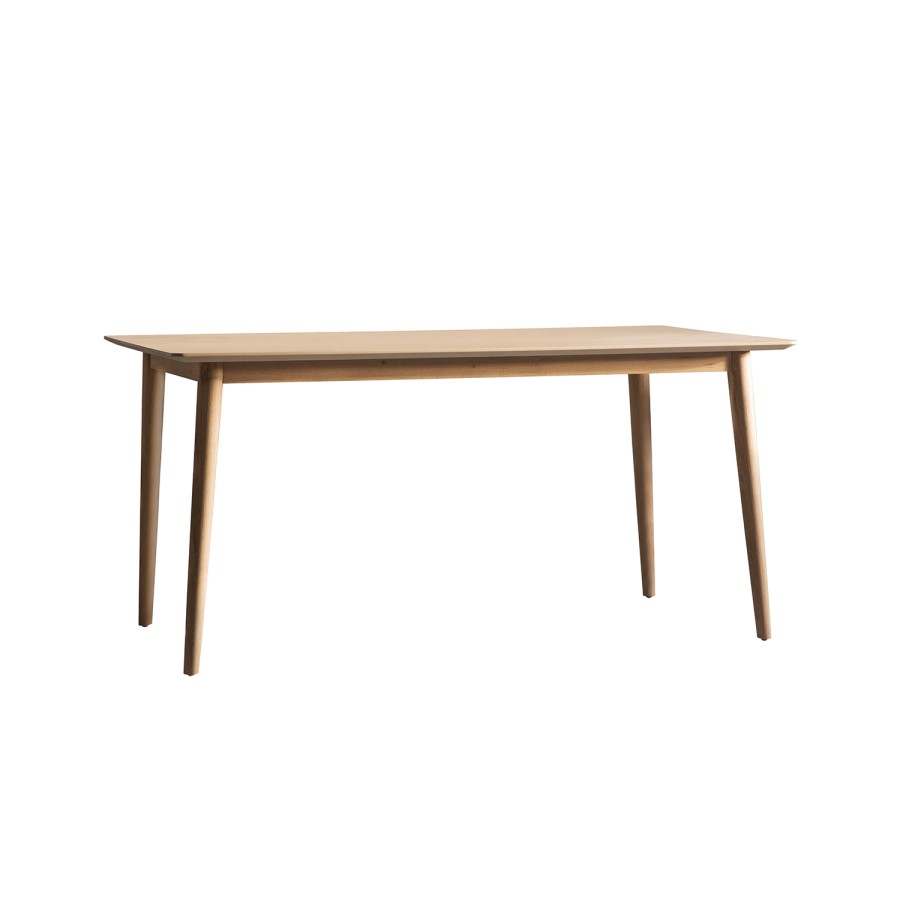 Solid Oak Chevron Dining Table - Caspian House
