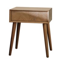 Solid Oak Chevron Style Side Table - Milano - Caspian House Solid Oak Chevron Style Side Table - Milano - Caspian House