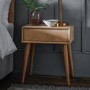 Solid Oak Chevron Style Side Table - Milano - Caspian House