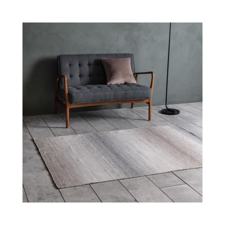 Hand Crafted Grey & Taupe Rug - 120 x 170 cm