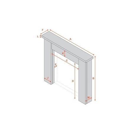 Adam Miami Mantelpiece in Pure White