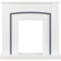 FOL100482 Adam Chilton Fireplace in Pure White and Grey 39 Inch - Surround Only
