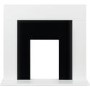 White and Black Freestanding Fireplace Surround - Adam Miami