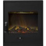 Adam Westminster Fireplace in White & Galaxy Grey with Oslo Electric Inset Stove in Black