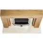 Adam Oak and Chrome Electric Fireplace Suite - Beaumont