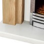 Adam Oak and Chrome Electric Fireplace Suite - Beaumont
