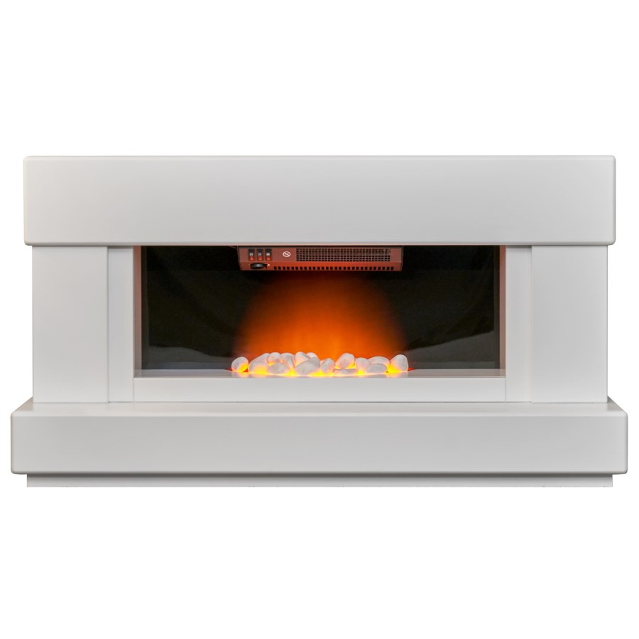Adam Verona Fireplace Suite in Pure White