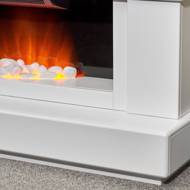 Adam Verona Fireplace Suite in Pure White