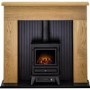 Adam Innsbruck Electric Stove Suite with Oak Surround and Black Stove