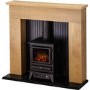 Adam Innsbruck Electric Stove Suite with Oak Surround and Black Stove