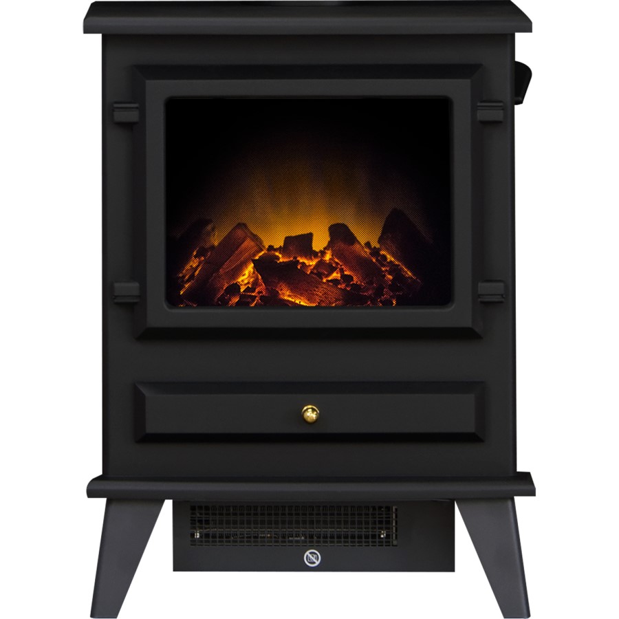 GRADE A1 - Adam Innsbruck Stove Suite in Oak with Hudson Electric Stove