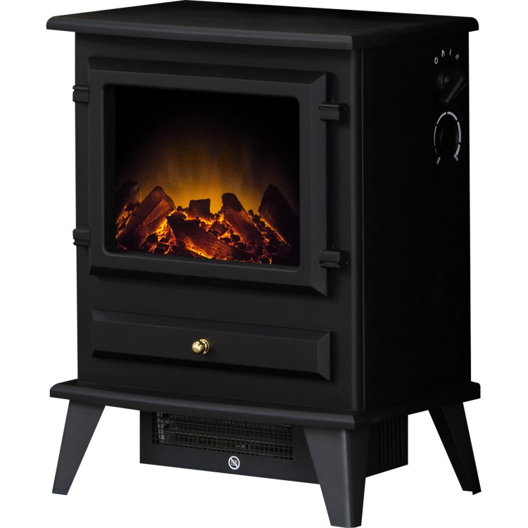 Adam Innsbruck Electric Stove Suite with Oak Surround and Black Stove