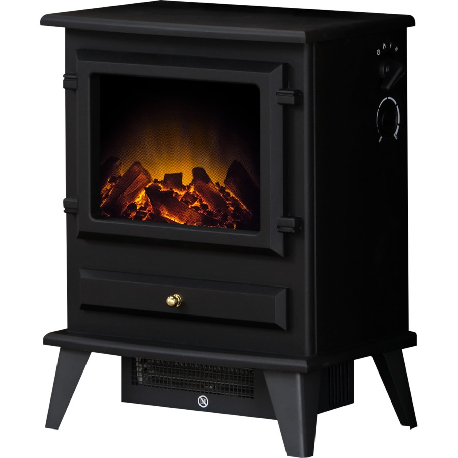 GRADE A1 - Adam Innsbruck Stove Suite in Oak with Hudson Electric Stove