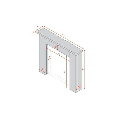 Adam Miami Fireplace in Pure White and Grey