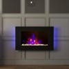 Be Modern 35&quot; Black Wall Mounted Fire with LED Lights - Azonto
