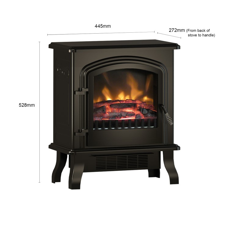 Be Modern Black Freestanding Electric Stove Fire - Colman