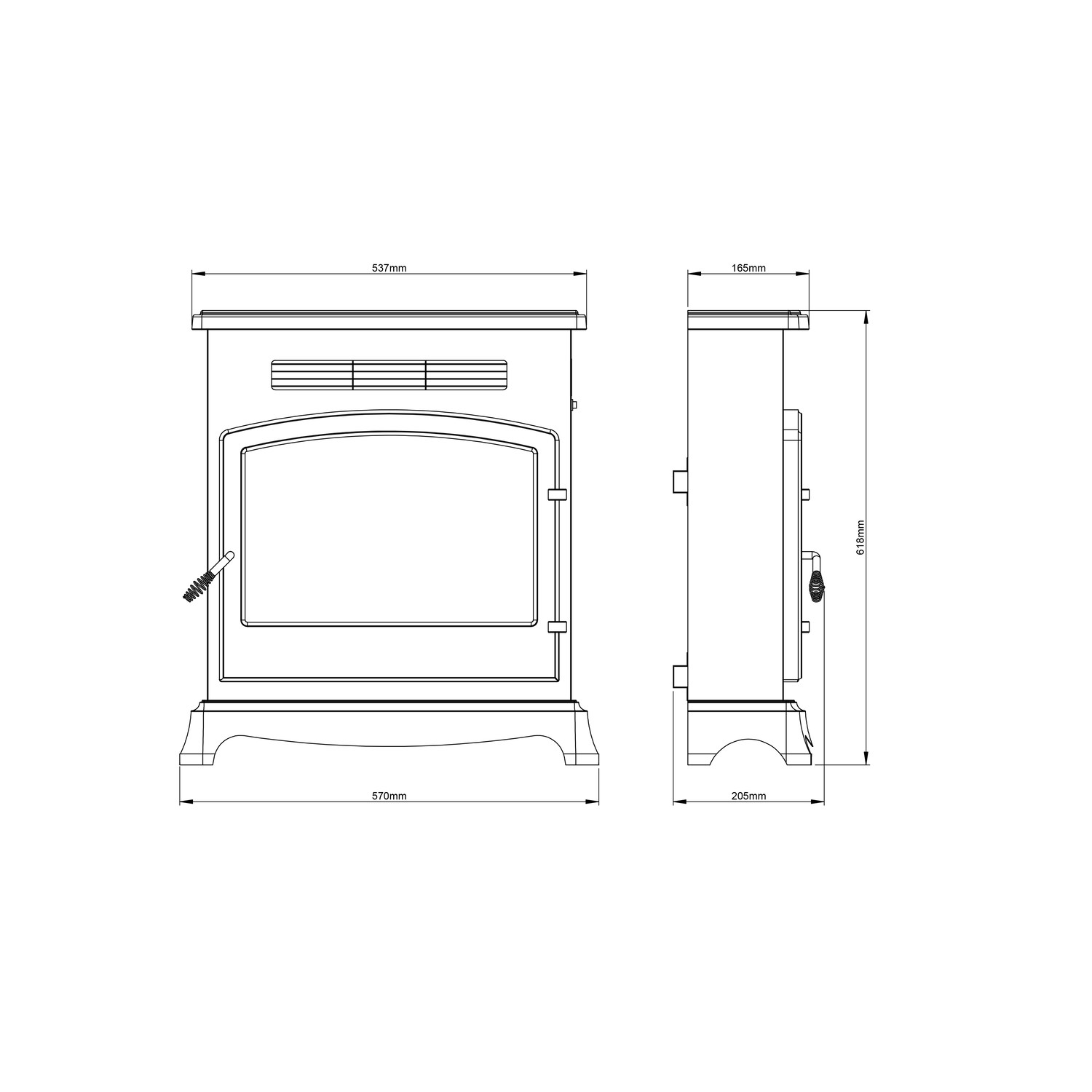 GRADE A1 Be Modern Elstow Outset Electric Stove Furniture123